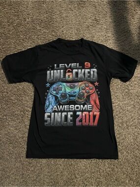 Boys Level 9 gamer birthday shirt
